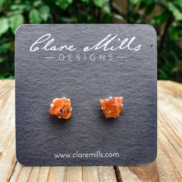 Sunstone Stud Earrings