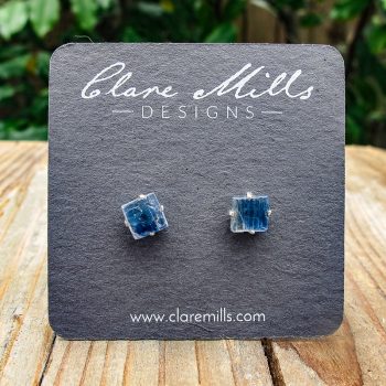 Blue Kyanite Stud Earrings