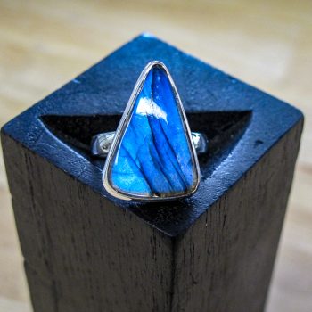 Sterling Silver Bezel Labradorite Ring