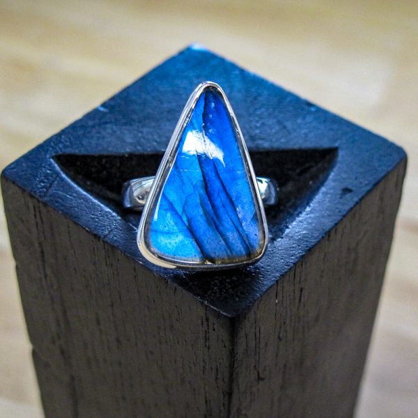 Sterling Silver Bezel Labradorite Ring