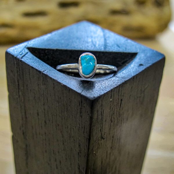 Turquoise Sterling Silver Stack Ring - Image 3