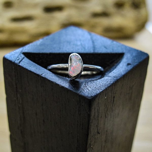 Ethiopian Opal Sterling Silver Stack Ring - Image 3