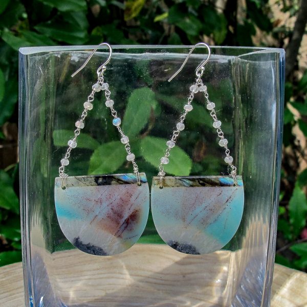 Labradorite & Amazonite Earrings