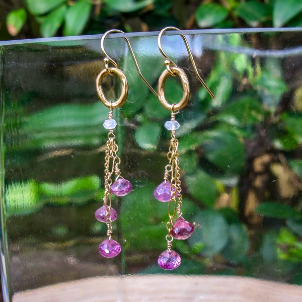 Pink Sapphire Earrings - Image 3