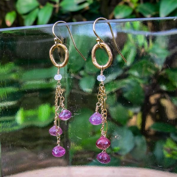 Pink Sapphire Earrings - Image 2