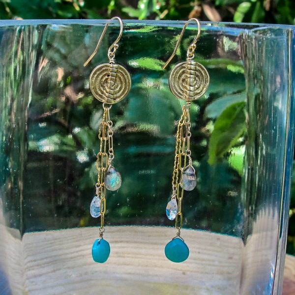 AAA Moonstone, Amazonite, & Labradorite Earrings