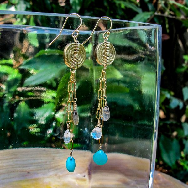 AAA Moonstone, Amazonite, & Labradorite Earrings - Image 2
