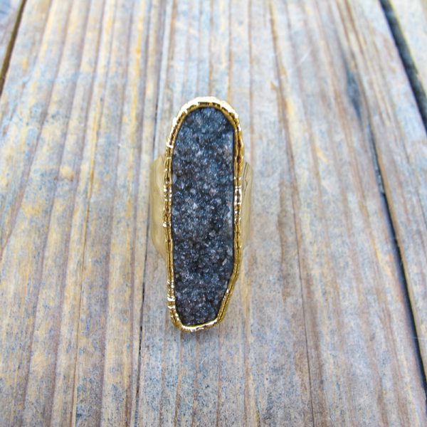 *Reserved for Melinda* Nila Brown Druzy Ring - Image 4