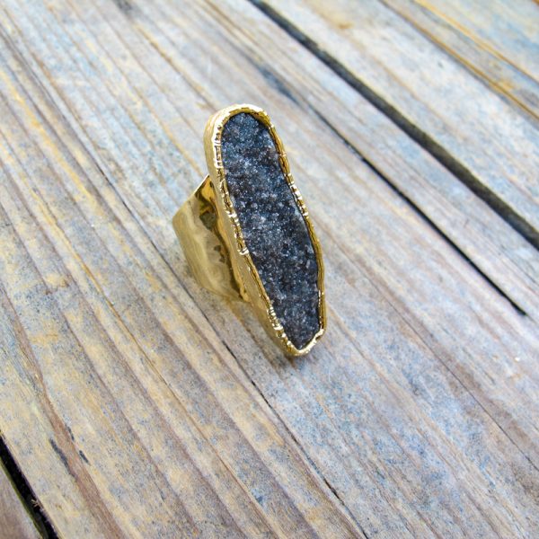 *Reserved for Melinda* Nila Brown Druzy Ring