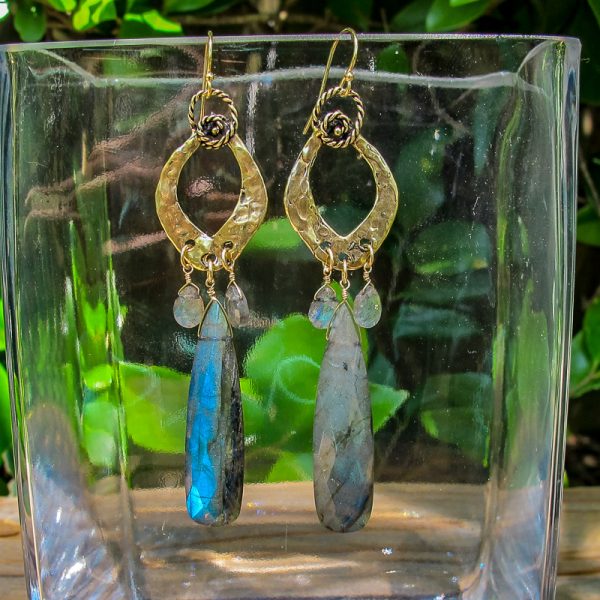 Luna Labradorite Earrings - Image 4