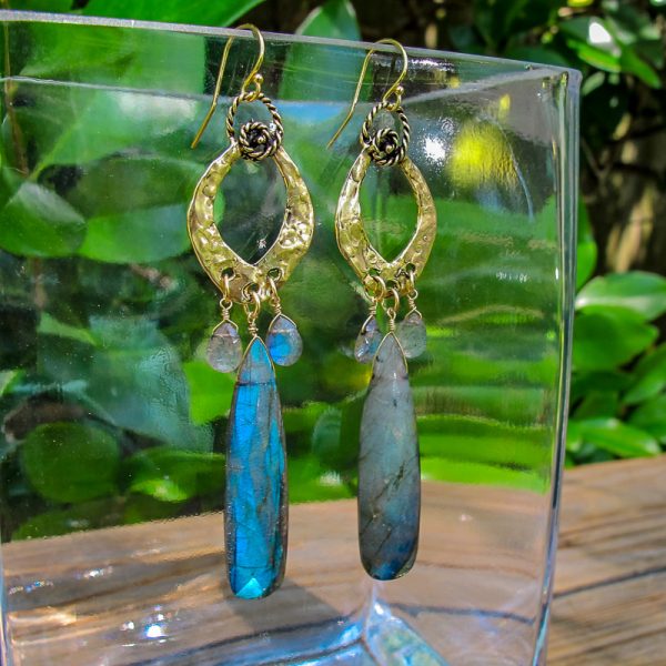 Luna Labradorite Earrings - Image 2