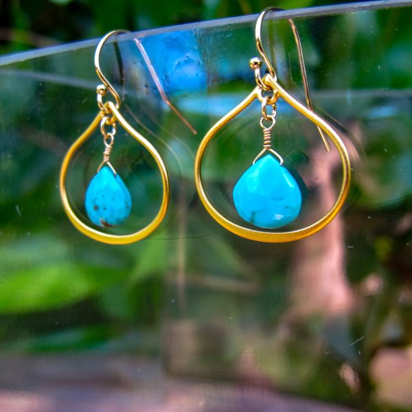 Turquoise Small Teardrop Earrings