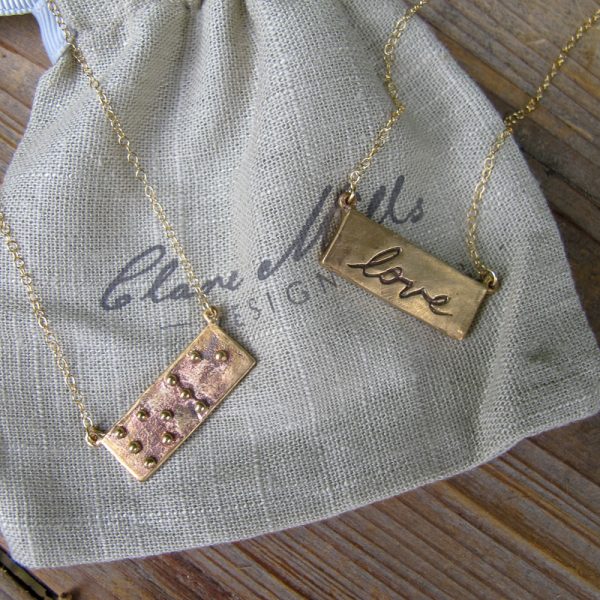 Braille Love Necklace Reserved for Nan