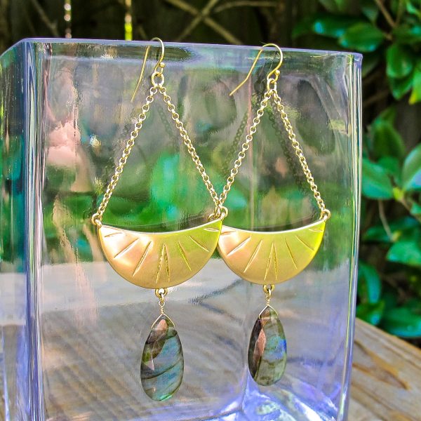Cressida Labradorite Earrings - Image 3