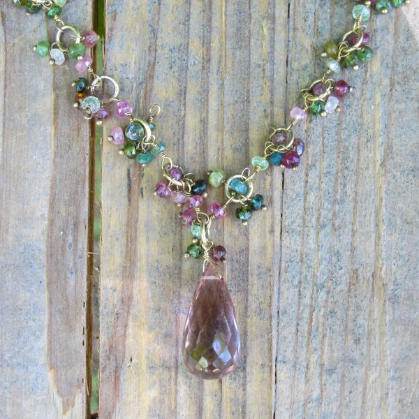 Tourmaline & Pink Quartz Necklace