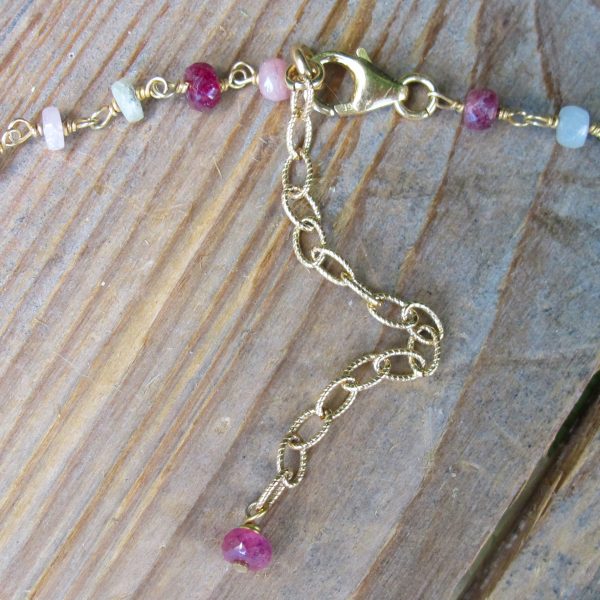 Sapphire & Ruby Y Necklace - Image 2