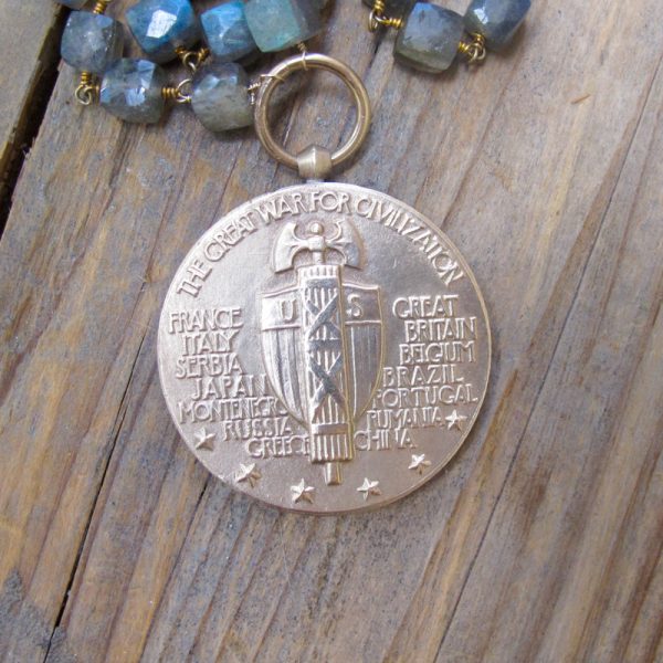 WWI Victory Medal & Labradorite - Image 3