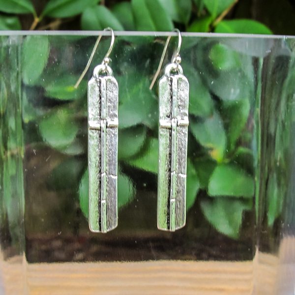 Pewter Cross Earrings - Small - Image 3