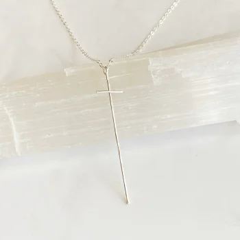 Sterling Silver Hammered Cross Necklace