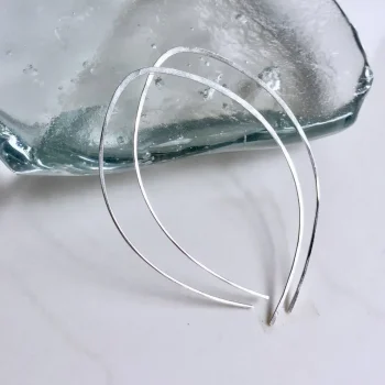 Sterling Silver Open Hoop Earrings