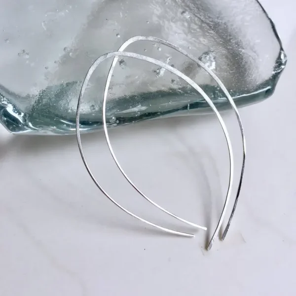 Sterling Silver Open Hoop Earrings