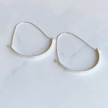Sterling Silver Swing Hoop Earrings