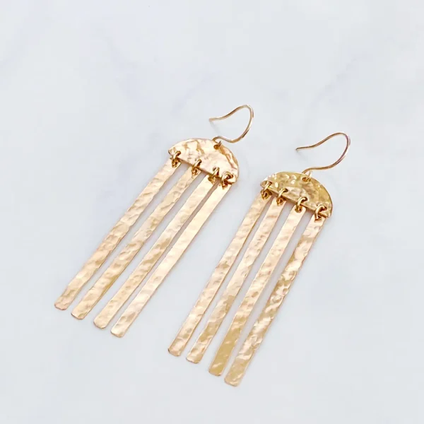 Sunrise Statement Bar Earrings Gold Filled - Image 2