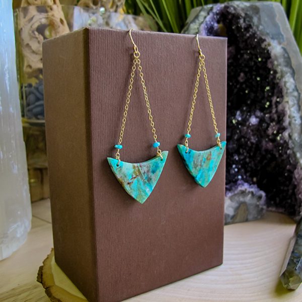 Chrysocolla Gemstone Earring