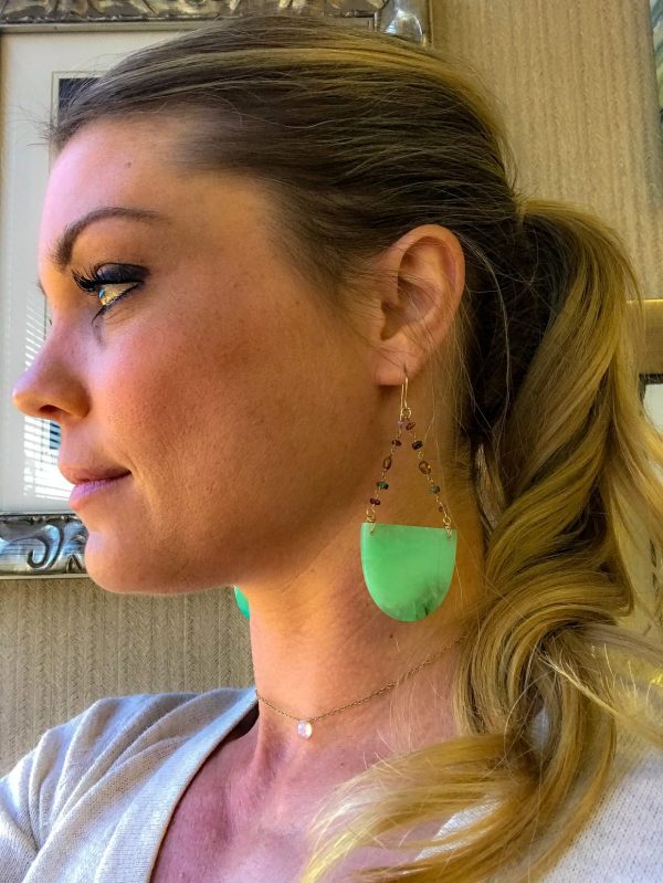 Labradorite & Amazonite Earrings - Image 3