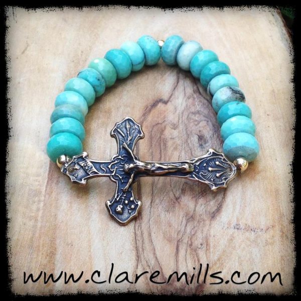 Crucifix on Chrysoprase