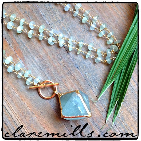 Fluorite on Chalcedony Chain