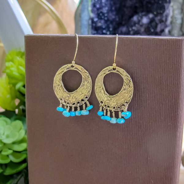 Turquoise Fringe Earrings - Image 3