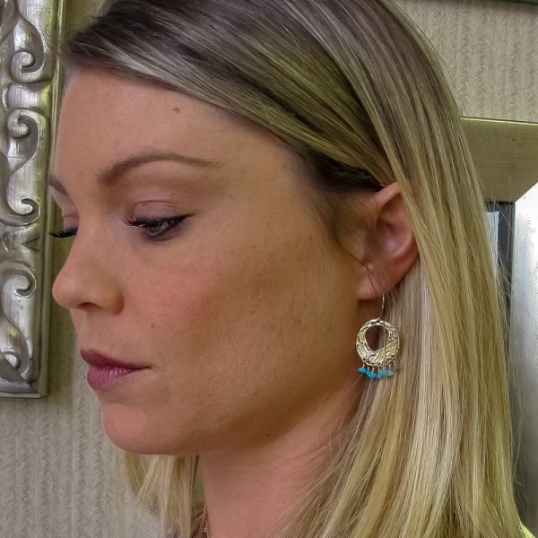 Turquoise Fringe Earrings - Image 4