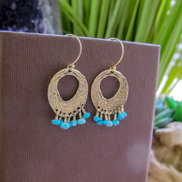 Turquoise Fringe Earrings - Image 2