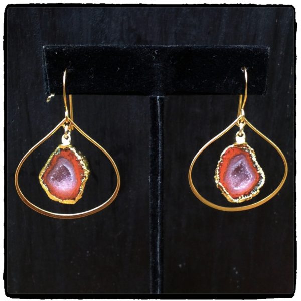 Orange Geode Teardrop - Image 2