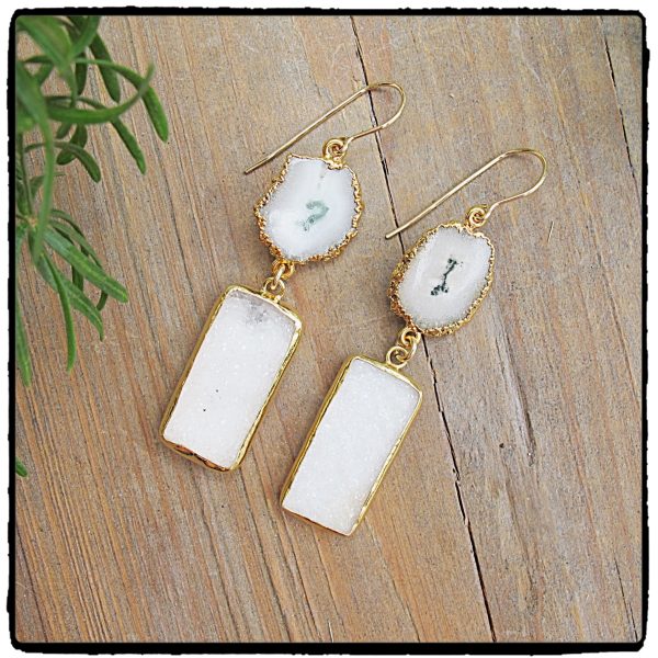 Stalactite & Druzy Dangle Earrings