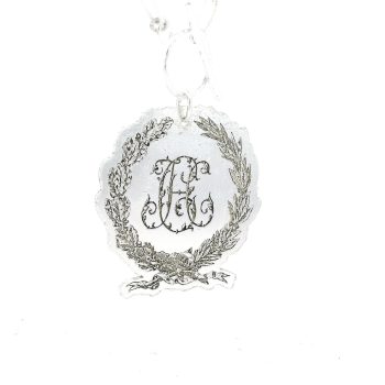 “Heirloom Crest” Custom Argentium-Silver Monogram Necklace