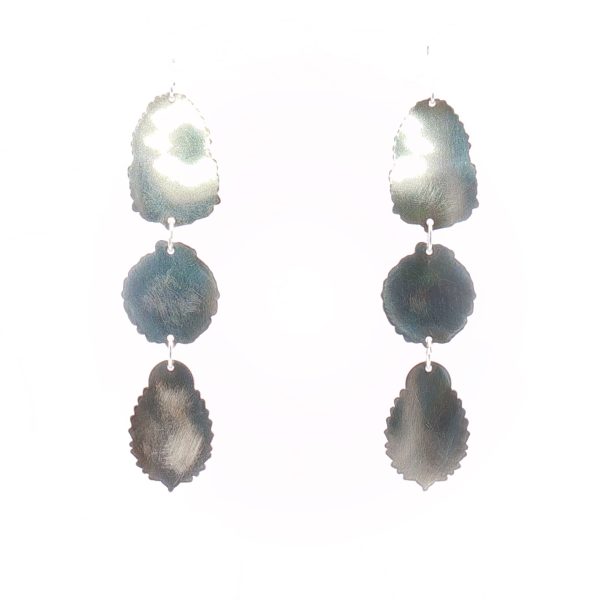 “Trinity of Grace” Triple-Medal Argentium-Silver Earrings - Image 6