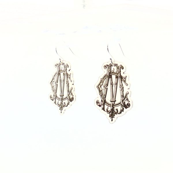 “Heritage Interlock” Custom Monogram Earrings - Image 3