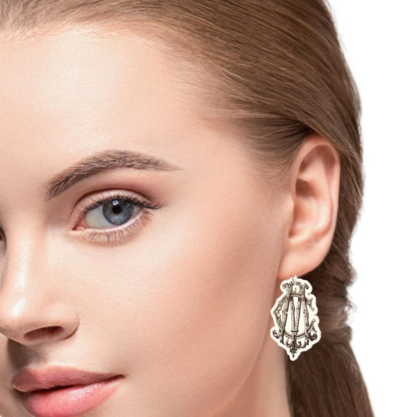 “Heritage Interlock” Custom Monogram Earrings - Image 2