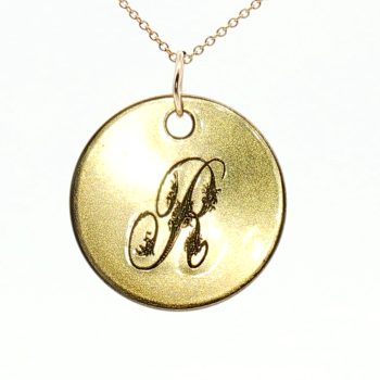 “Antique No. 25” Custom Initial Pendant – Sealed Bronze