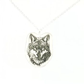 “Lone Wolf” Deep-Relief Pendant