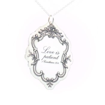 “Love Is Patient” Deep-Relief Crest Pendant