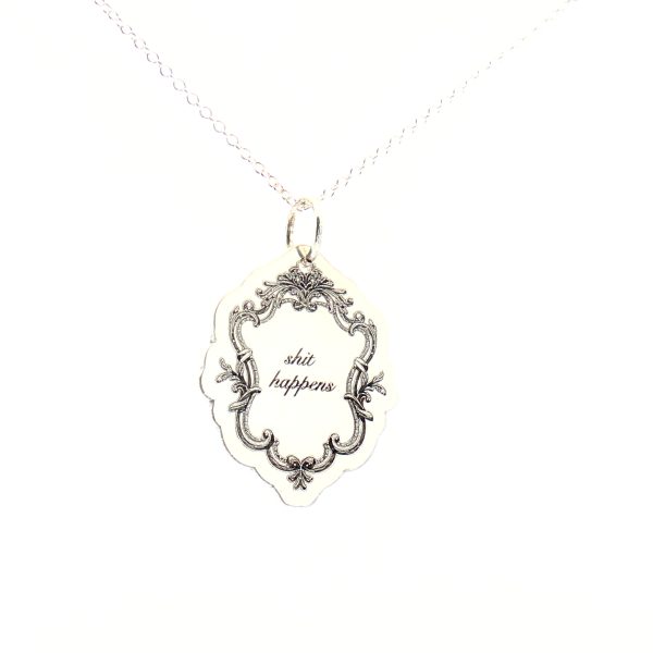 “Sh*t Happens” Deep-Relief Crest Pendant