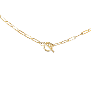 Gold Plated Stainless Steel Large Paperclip Chain